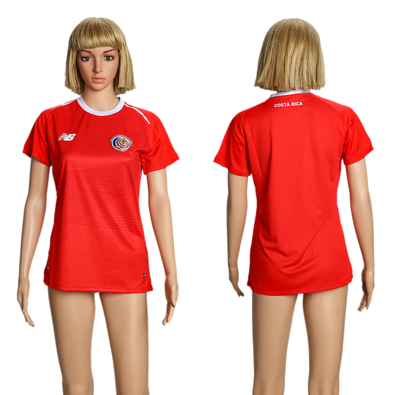 2018 Women World Cup Costa Rica home soccer jersey ->atlanta braves->MLB Jersey